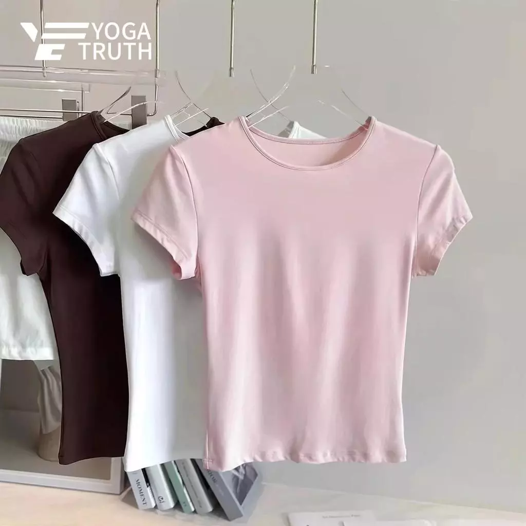[Yogatruth] Áo thun thể thao thoáng khí cảm giác khỏa thân thoáng khí Tập thể dục Chạy bộ
