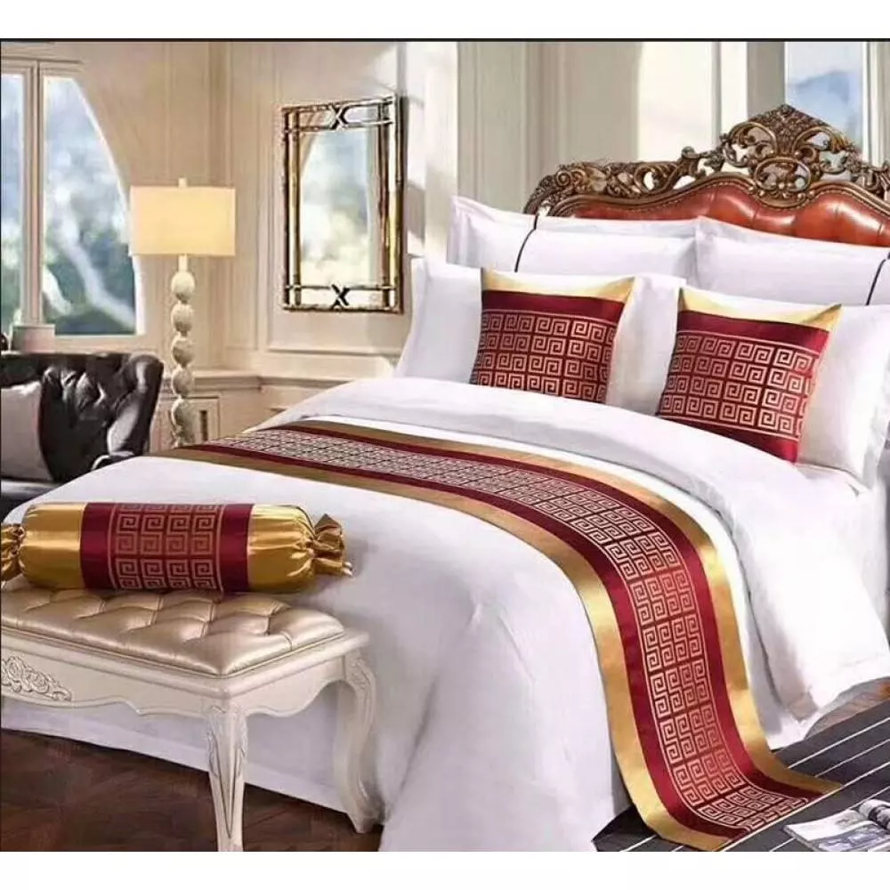 Khăn quàng cổ Satin Bed Runner sang trọng – Tấm bảo vệ khăn trải giường trang trí mềm mại Colorfast cho giường cỡ Queen / King, Bộ đồ giường khách sạn & gia đình