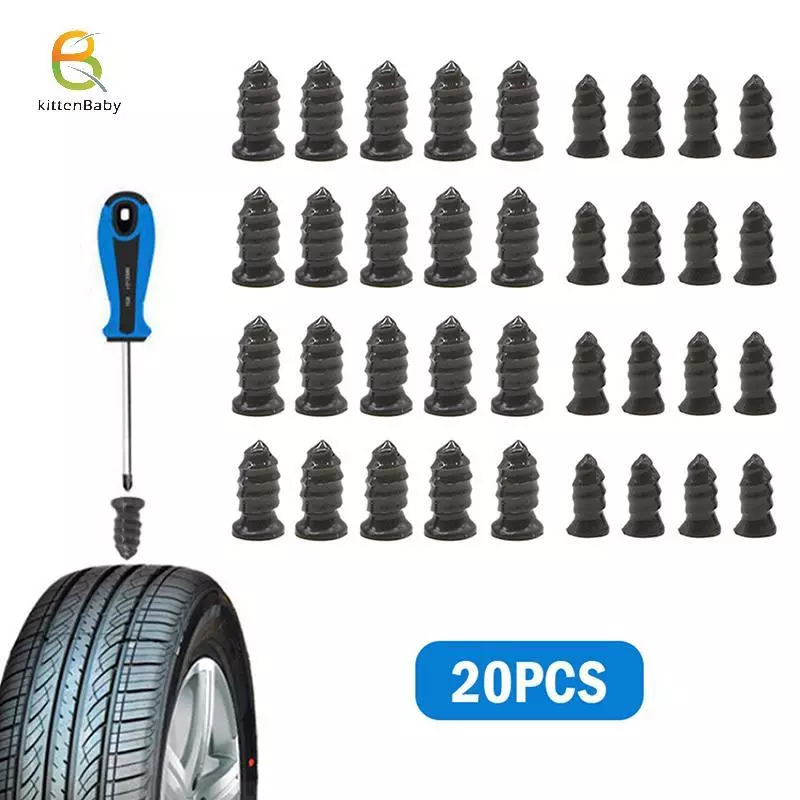 [Baby-t] 20 Chiếc Sửa Chữa Lốp Chân Không Móng Tay Xe Tay Ga Xe Đạp Đa Năng Không Ống Móng Tay Cao Su [Mới]