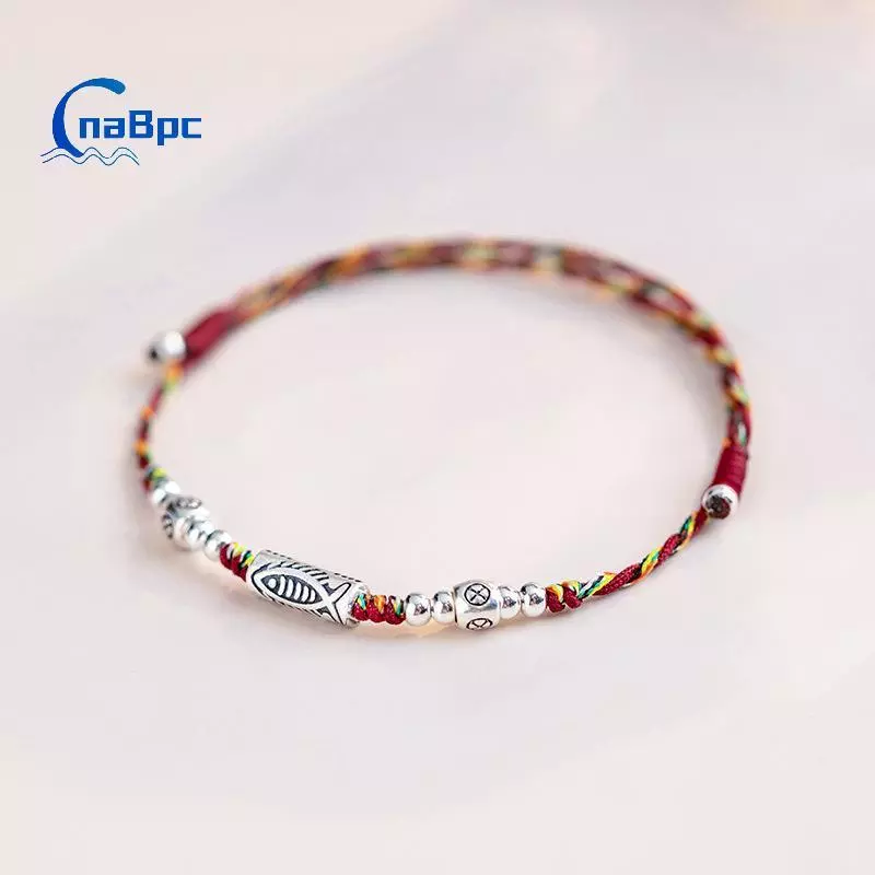 < CnaBpc > Phong Cách Trung Hoa Luy Koi Cá Handmade Dây Bện Vòng Tay Cặp Đôi Thời Trang Vòng Tay Có Thể Điều Chỉnh Bạn Bè Quà Tặng Sinh Nhật Mới