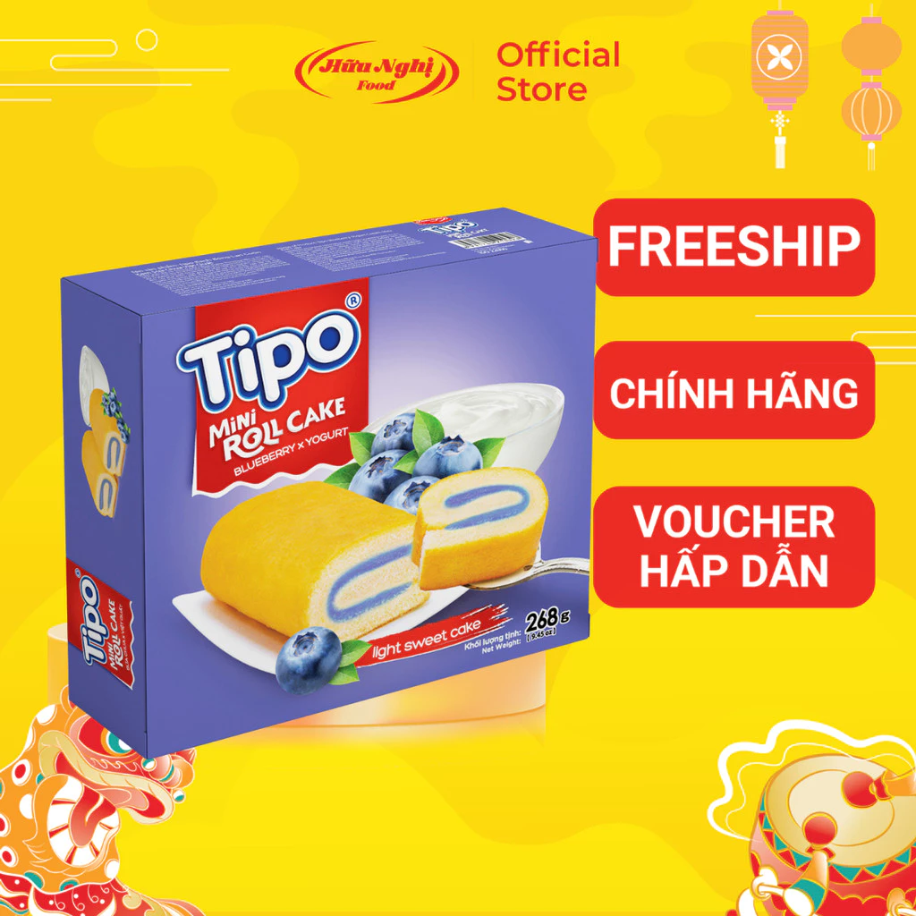 Bánh Bông Lan Sữa Chua Việt Quất Tipo 268g