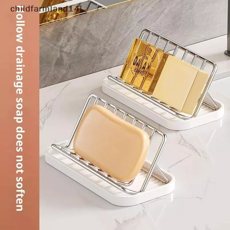 Hộp đựng xà phòng có cống Ra Bền bỉ Phòng tắm Vanity Organizer Giải pháp lưu trữ mặt bàn nhỏ gọn
