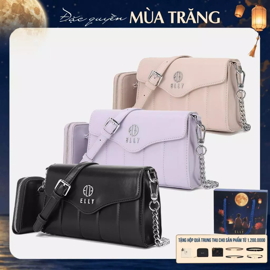 [TẶNG QUÀ TRUNG THU 599K] Túi xách nữ thời trang ELLY EL259 đeo chéo đeo vai da tổng hợp cao cấp chính hãng