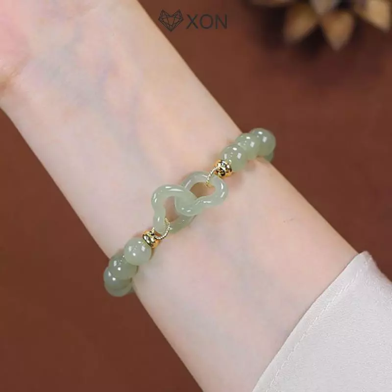 [XON] Vòng Tay Hạt Luy Cho Nữ Tinh Tế Phong Cách Trung Hoa Trái Tim Bule Vòng Tay Vòng Tay Trang Sức Thời Trang Phụ Kiện Quà Tặng [Mina]