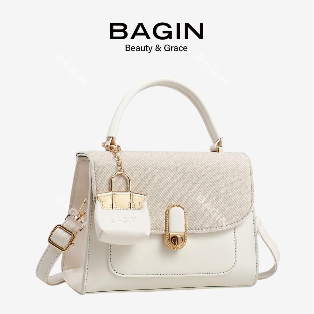 BAGIN NEW Túi Đeo Chéo Nữ Bagin Tặng Kèm Móc Khóa Xinh Xắn Thời Trang Tiểu Thư…