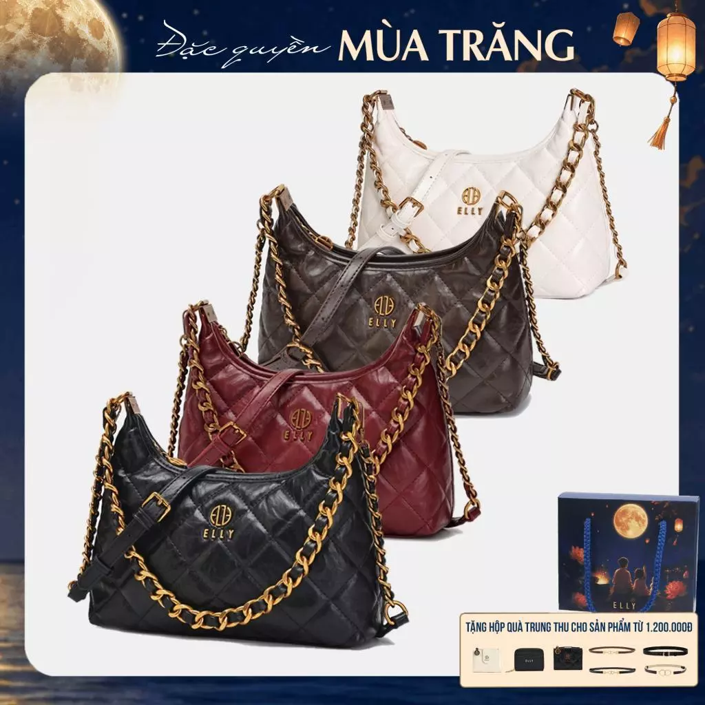 [TẶNG QUÀ TRUNG THU 599K] Túi xách nữ ELLY EL382 túi đeo chéo đeo vai xách tay thời trang cao cấp công sở