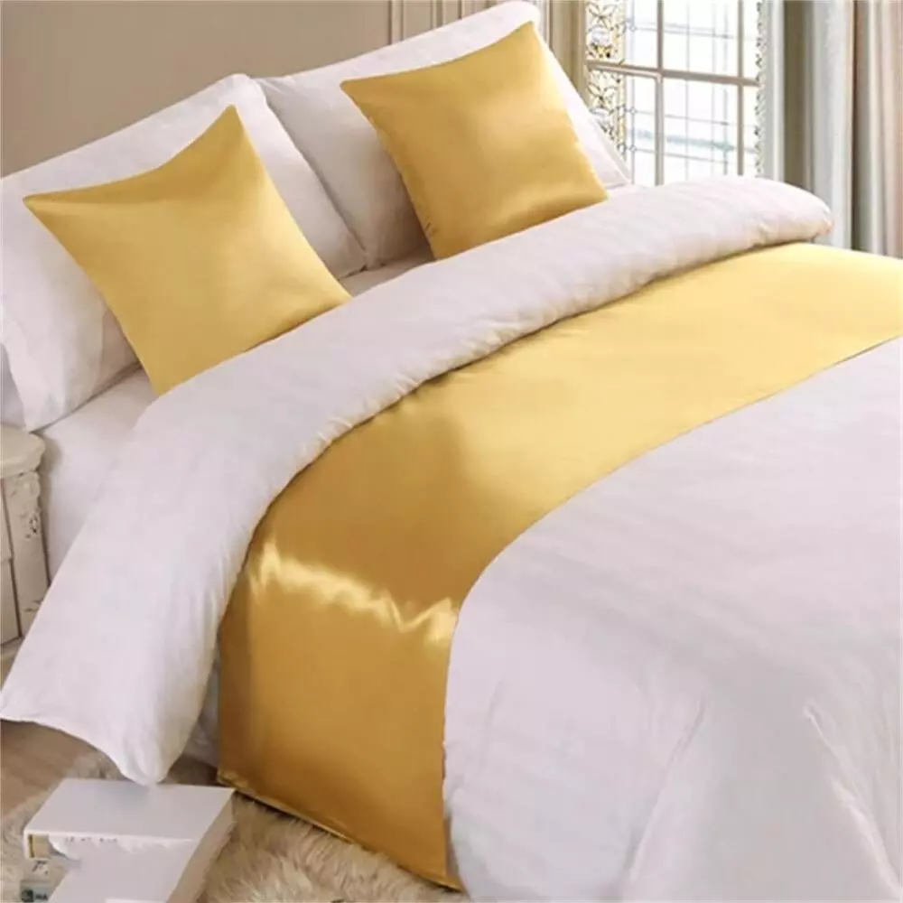 Khăn trải giường bằng lụa Satin sang trọng – Khăn trải giường trang trí mềm mại cho giường cỡ Queen / King, Trang trí chăn ga gối gia đình & khách sạn