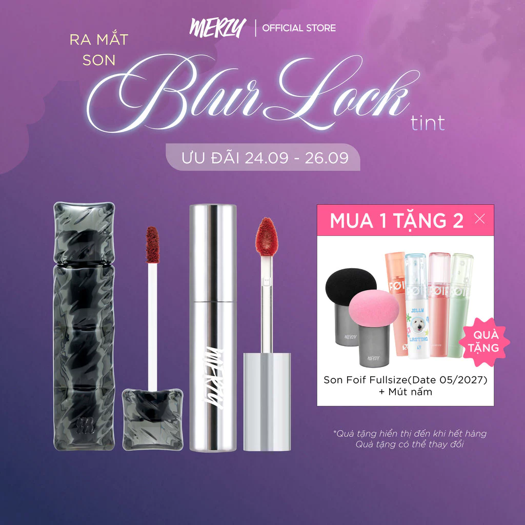 COMBO 2 Son Merzy Puffer Velvet Tint 3.7g + Merzy The Glam Mellow Tint 4g