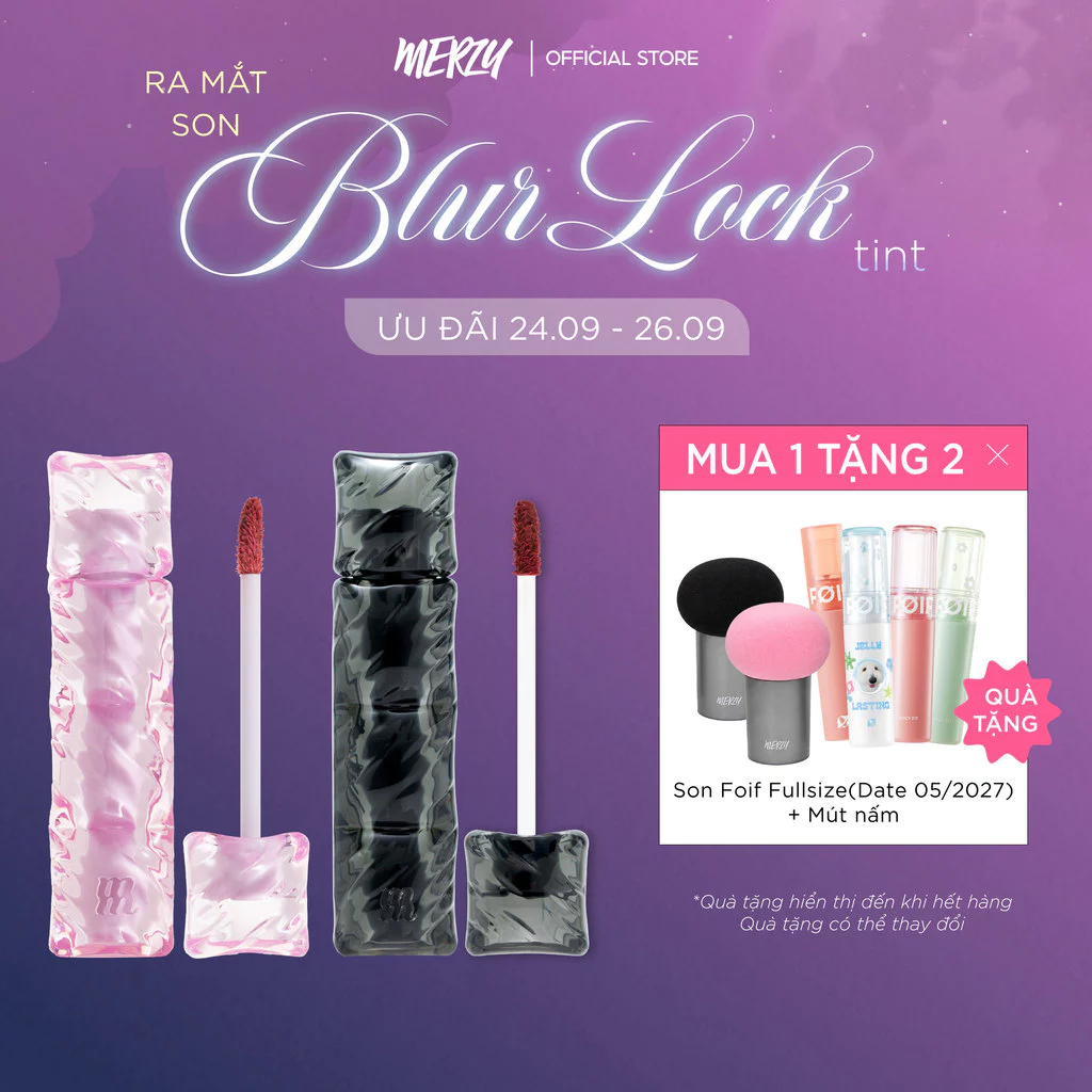 COMBO 2 Son Merzy Puffer Velvet Tint 3.7g + Merzy Water Fit Blur Tint 3.7g