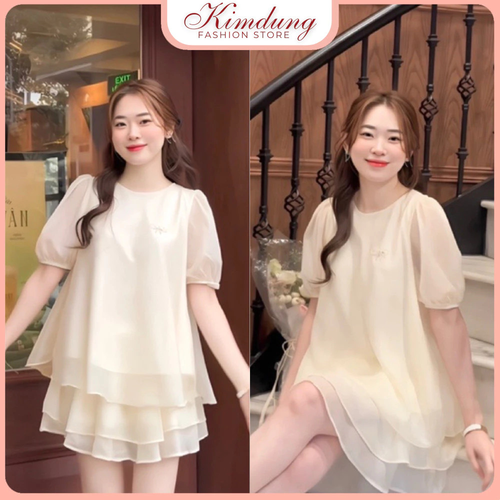 Set bộ babydoll Misaset set bộ áo tơ chân váy xoè hai tầng đi chơi, đi du lịch bánh bèo