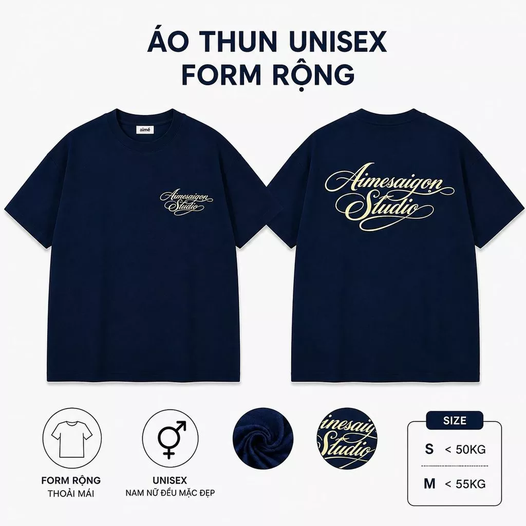 Áo Phông Oversize Boxy Form Rộng Unisex In Chữ Ký Nam Nữ Tay Lỡ Chất Cotton Dày Mịn Streetwear Hàn Quốc Thời Trang Hot