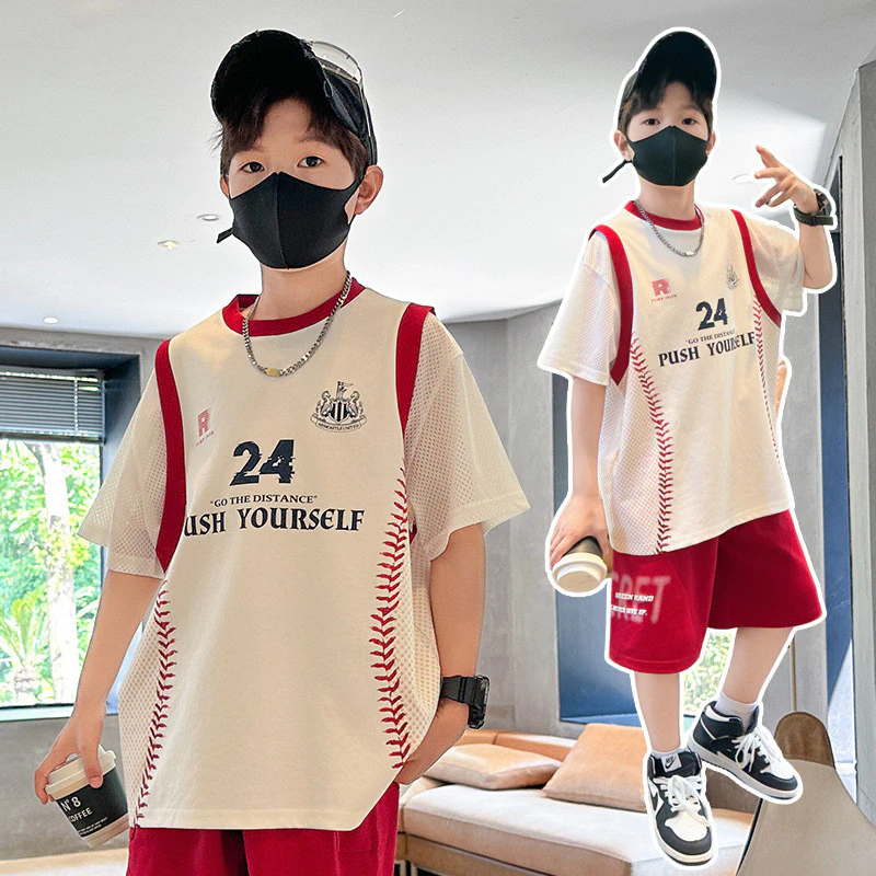 Bé Trai Mùa Hè Đồng Phục Bóng Rổ Thể Thao Phù Hợp Với 2026 Phong Cách Mới Lớn Trẻ Em Nhanh Khô Hai Mảnh Mùa Hè Đẹp Trai Trai Hợp Thời Trang
