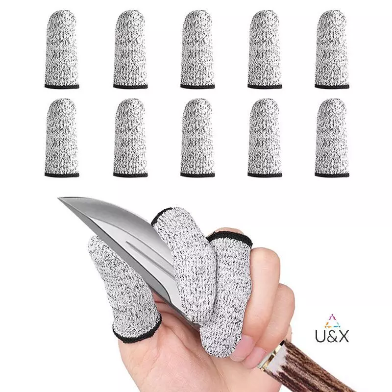 U & X 10 Chiếc Chống Cắt Ngón Tay Cots Ngón Tay Bảo Vệ Có Thể Tái Sử Dụng Ngón Tay Cots Bảo Vệ Ngón Tay Cho Đồ May MỚI