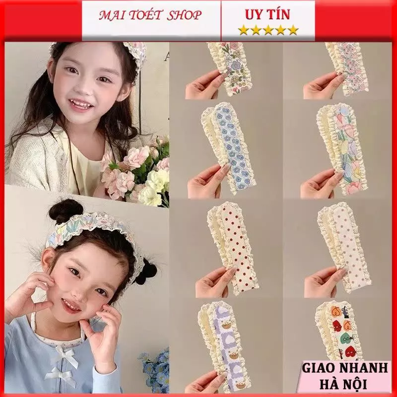 Hàn Quốc Dính Dán Đầu Hoa Ngọt Ngào Maitoetshop Dệt Kim Velcro Headband Magic Paste Hà