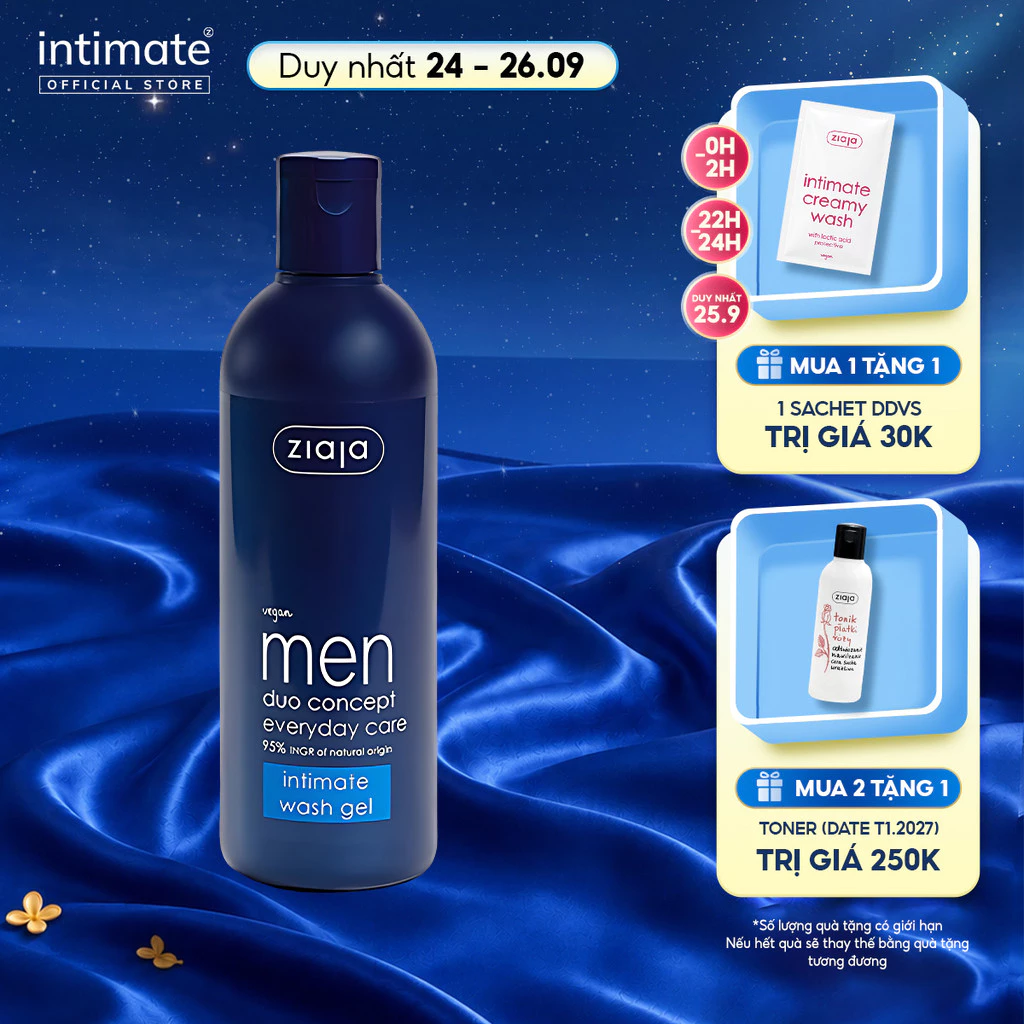 Dung Dịch Vệ Sinh Intimate Cho Nam Men Duo Concept Everyday Care ZIAJA Giúp Dưỡng Ẩm, Giảm Mùi Hôi 300ml