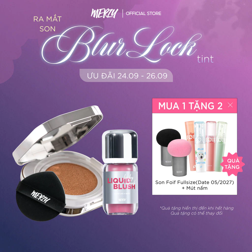 [NEW] Combo Phấn Nước Merzy The Airy Filter Cushion 11g + Má Hồng Merzy Baby Cheek Liquid Blush 4.6g