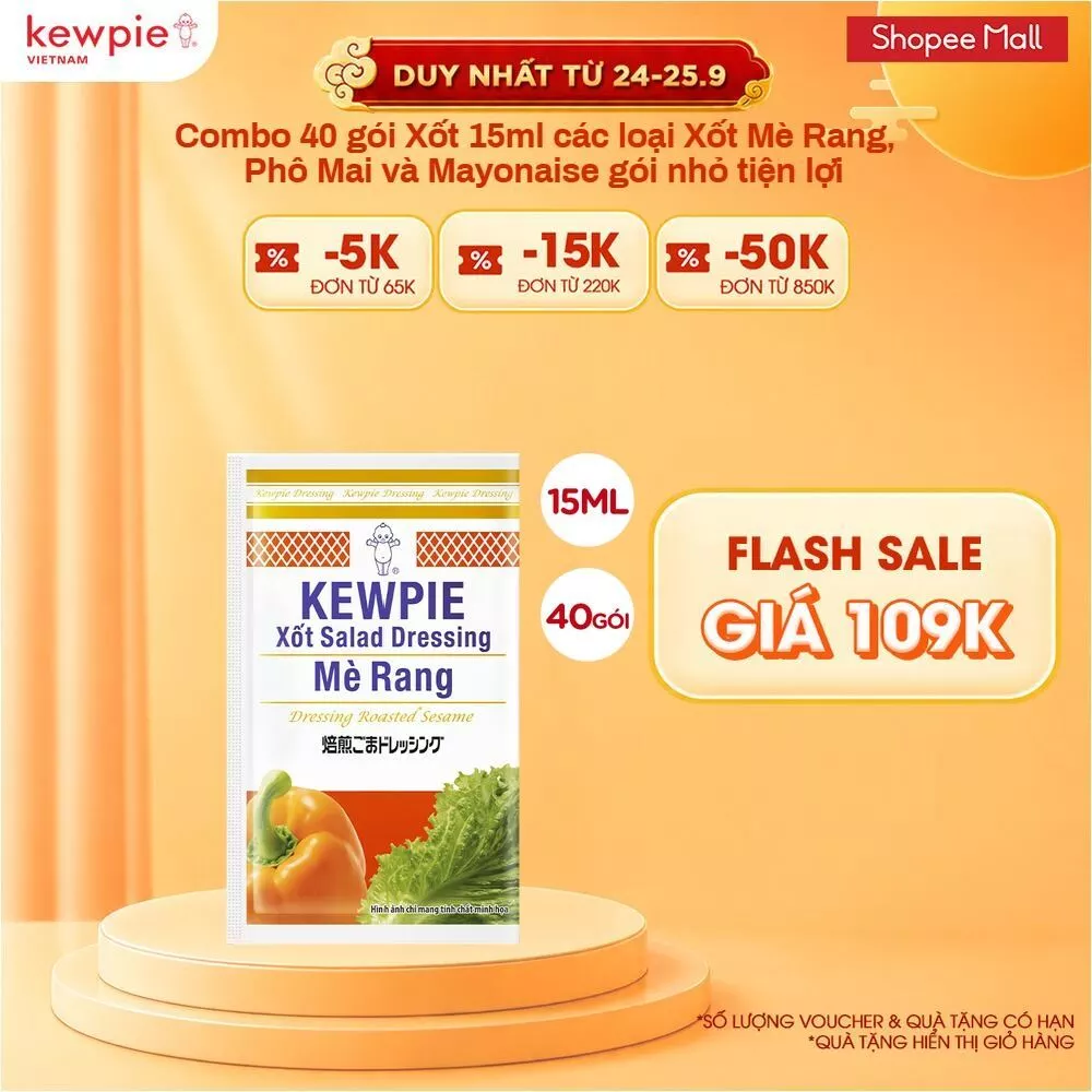Combo 40 gói Xốt 15ml các loại Xốt Mè Rang, Phô Mai và Mayonaise gói nhỏ tiện lợi