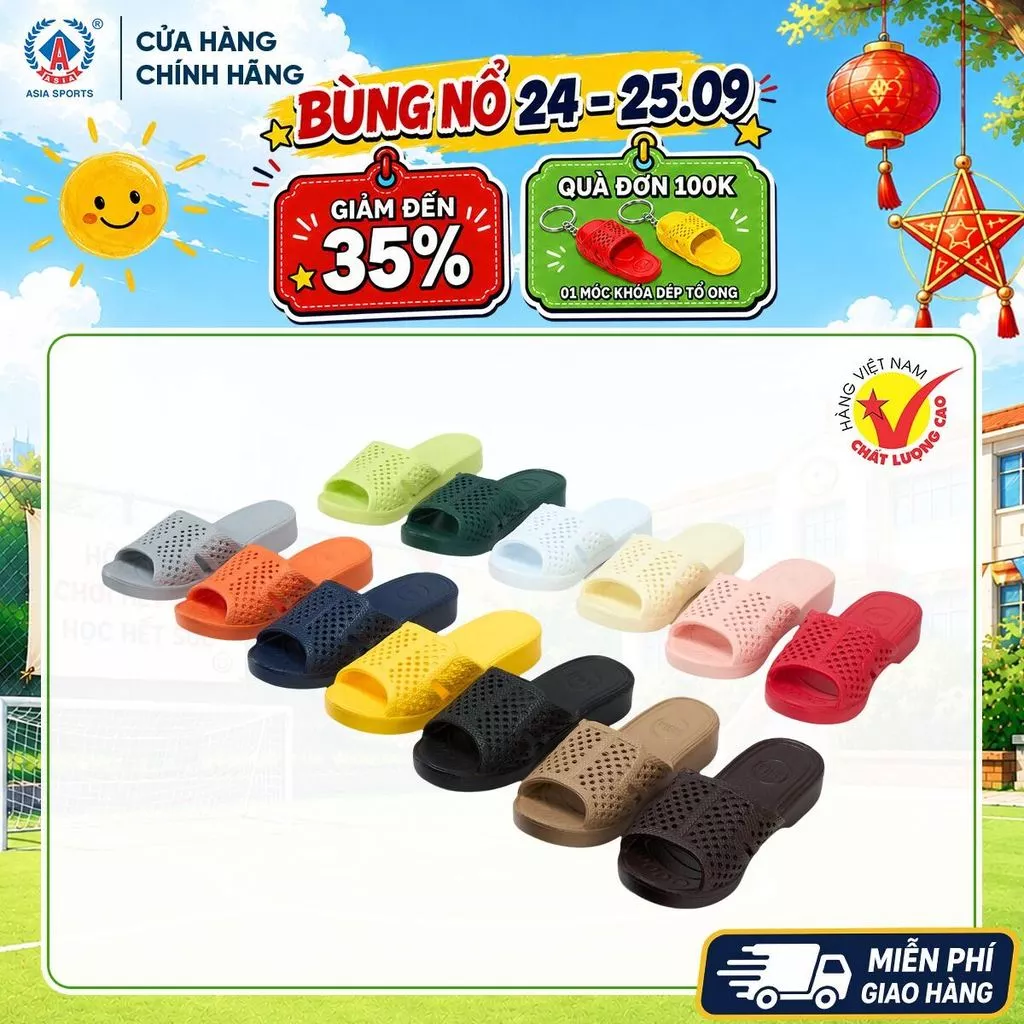 Dép Tổ Ong Nữ ASIA (Size 32-37) Siêu Nhẹ Nhanh Khô - Dép Lê Nhựa Đúc Nữ Đi Trong Nhà Đi Mưa Chống Trượt - DCE03