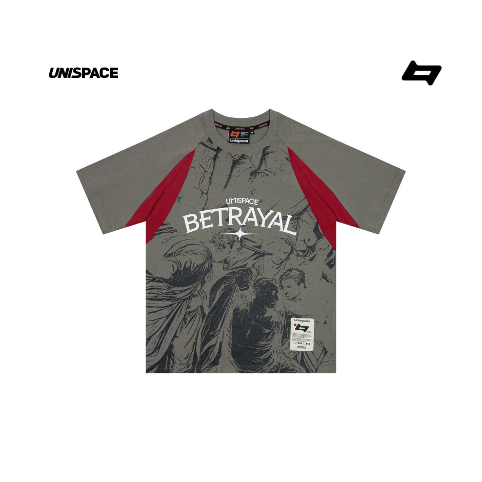 Áo thun local brand By UniSpace tay lỡ form rộng unisex nam nữ Betrayal