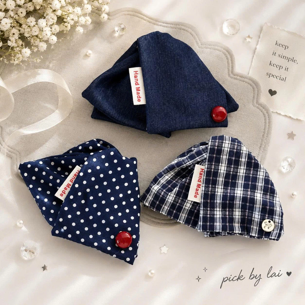 Kẹp Tam Giác Denim Caro Chấm Bi Hàn Quốc Kẹp Tóc Nữ Shark Clip Tôn Phồng Tóc Phụ Kiện Tóc Vintage