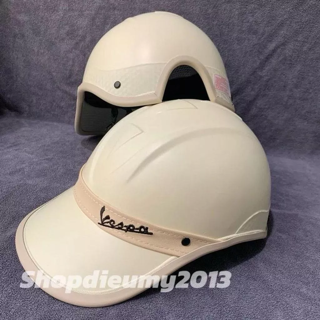 XẢ XẢ nón bảo hiểm kết đai da vespa Nam/ Nữ chất lượng  [MQ]