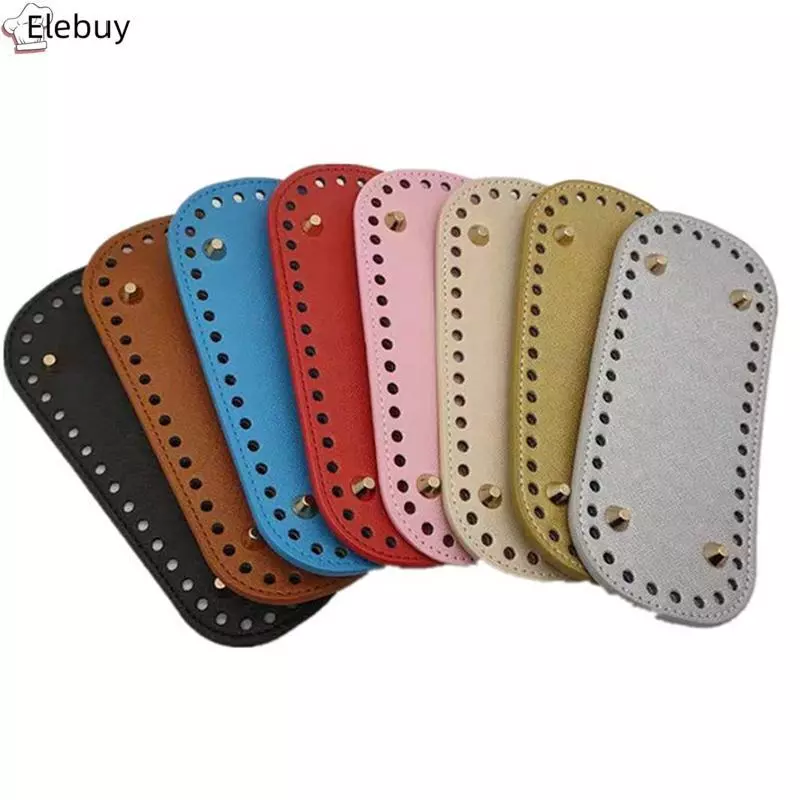[Ele-T] Đáy túi PU hình bầu dục 18 * 8cm cho túi dệt kim Túi móc Túi xách Đáy túi bền với phụ kiện túi đinh tán