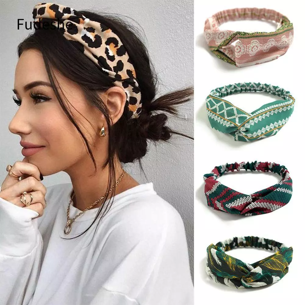 Băng đô FUIDESHE dành cho nữ Thời trang quấn đầu Cross Knot Girls Hair Bands