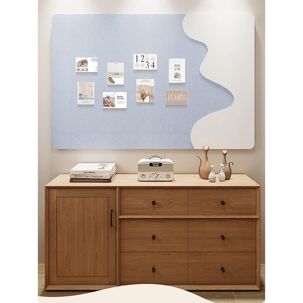 Bảng Nỉ Dán Tường Dày 9mm Treo Ảnh Tác Phẩm Ghi Chú Trang Trí Phòng Học Văn Phòng Phòng Ngủ 40x60cm 3 Màu