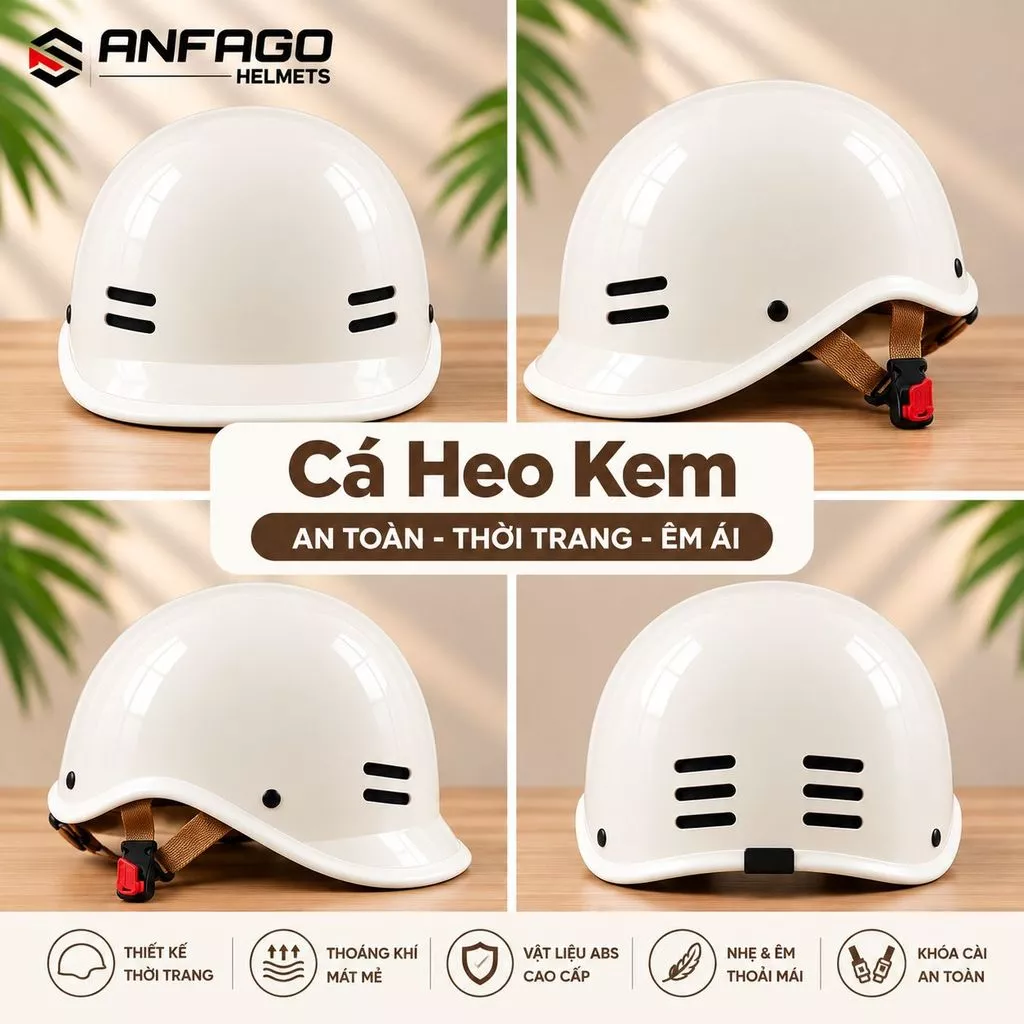 Nón Bảo Hiểm CR HELMET CAMRY Kiểu Dáng Cá Heo chính hãnġ – Bảo Hành 12 Tháng, An Toàn Tuyệt Đối  An Toàn