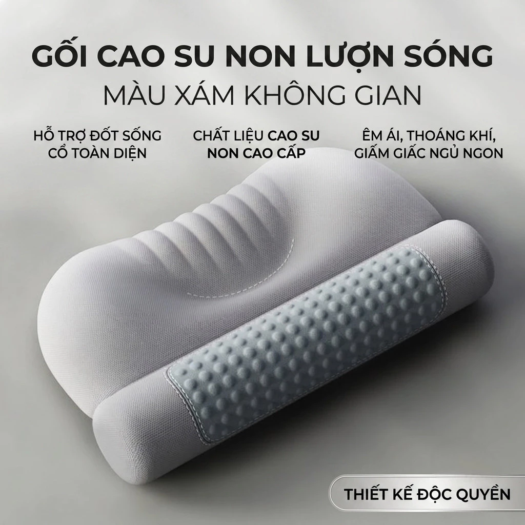 Gối Ngủ Nhanh Công Thái Học Memory Foam - Gối Cao Su Non Trị Liệu Giảm Đau Mỏi Vai Gáy Chính Hãng