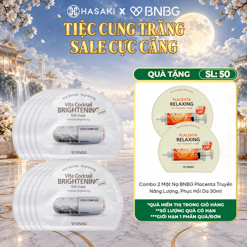 [BULSAN] Combo 10 Mặt Nạ BNBG Dưỡng Ẩm Dưỡng Sáng Ngừa Lão Hóa 30ml Vita Cocktail Foil Mask Hasaki Chính Hãng