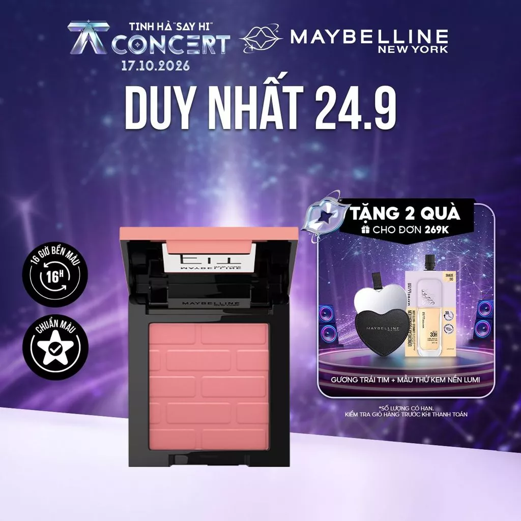 Phấn má hồng mịn lì chuẩn màu Maybelline Fit Me Blush 4.5g