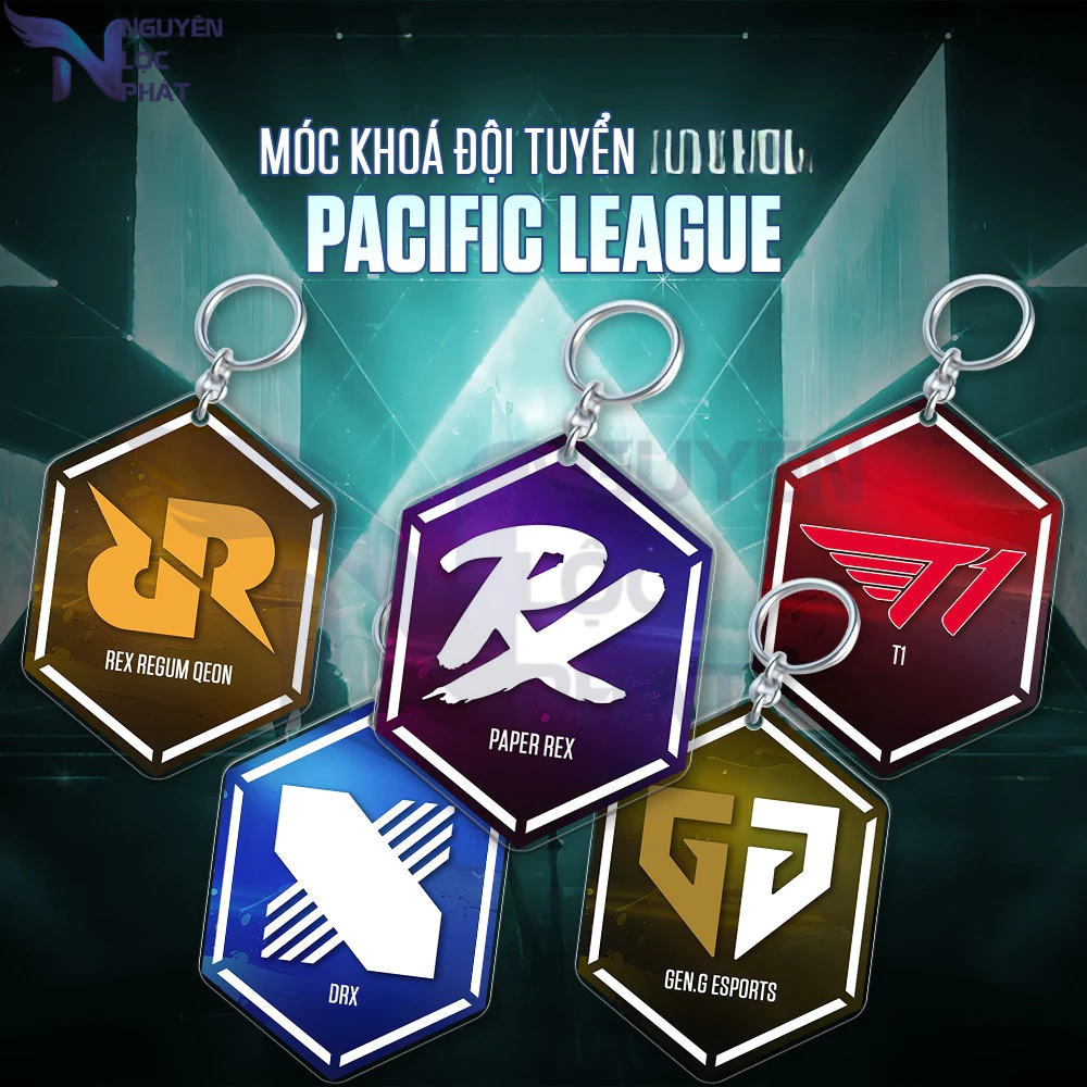 Móc khoá Logo Đội tuyển Valorant Pacific League - Phụ kiện thời trang cho game thủ