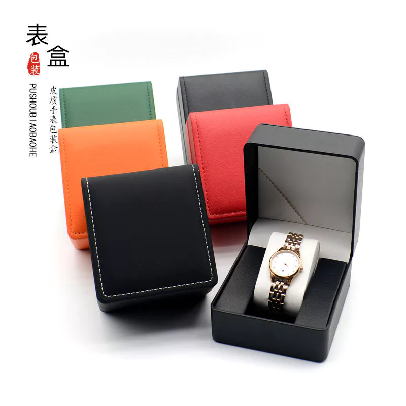 Hộp Đồng Hồ Nam Cao Cấp Nữ PU Vuông Lật Hộp Quà Trang Sức Hiển Thị Hộp Bảo Quản