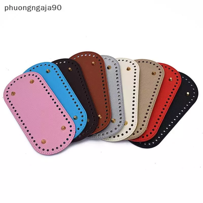 22*10Cm Dài Dưới Cho Dệt Kim Túi PU Da Cơ Sở Túi Handmade Dưới Với Lỗ Tự Làm Crochet Túi Phụ Kiện Phía Dưới