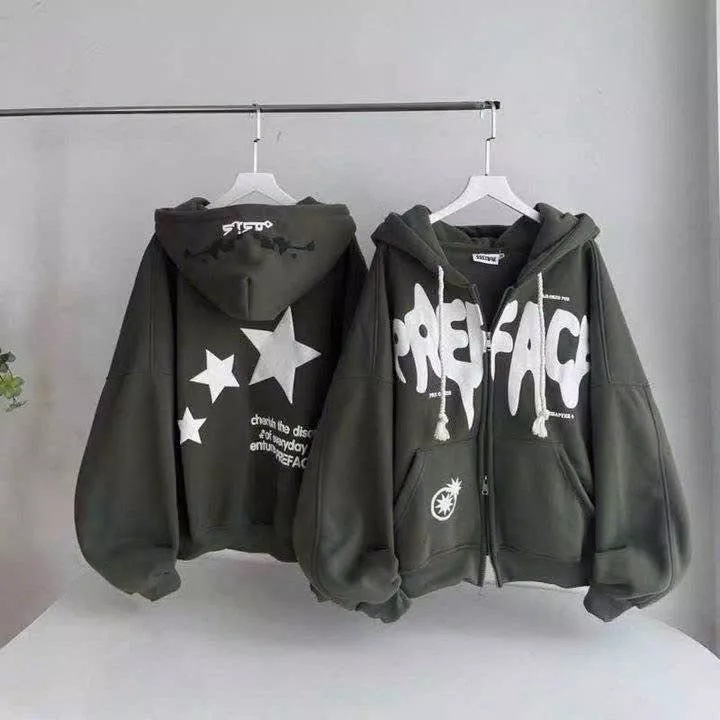 < Rẻ Vô Địch > Áo Khoác Hoodie Zip  mũ 2 Lớp Chất Liệu Nỉ ép loại 1 có khoá kéo STARSTOREWE -CHANGem