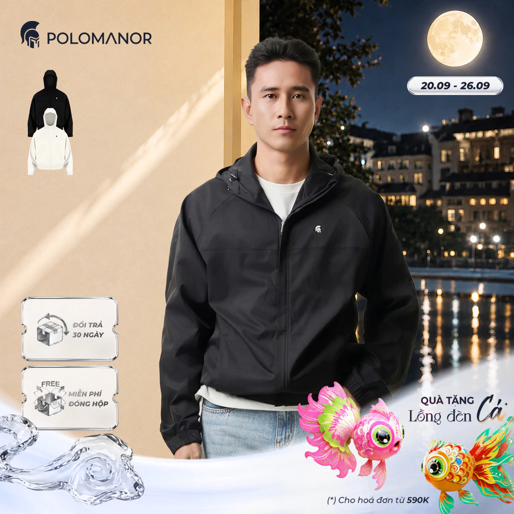 [DEAL LỄ TRUNG THU] Áo khoác gió nam Cao Cấp chống nắng ASTON, chất liệu Dù Twill mềm mịn thoáng mát - POLOMANOR