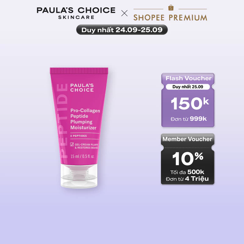Kem dưỡng ẩm căng mọng và giảm nếp nhăn Paula's Choice Pro-Collagen Peptide Plumping Moisturizer 15ml 1517