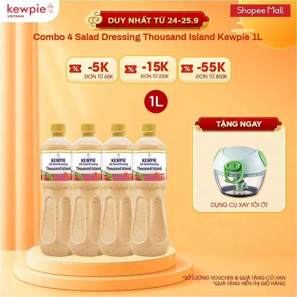 Combo 4 Salad Dressing Thousand Island Kewpie 1L
