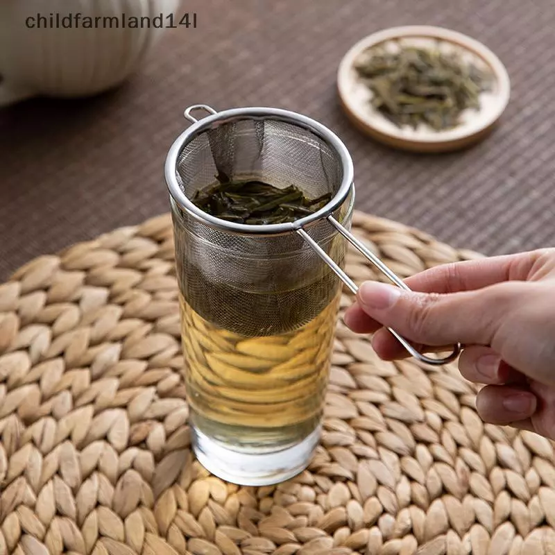 Máy pha trà bằng thép không gỉ Bộ lọc rò rỉ trà có thể tái sử dụng Bộ lọc ấm trà Hình dạng tai đơn Cà phê Thảo mộc Máy khuếch tán gia vị có tay cầm
