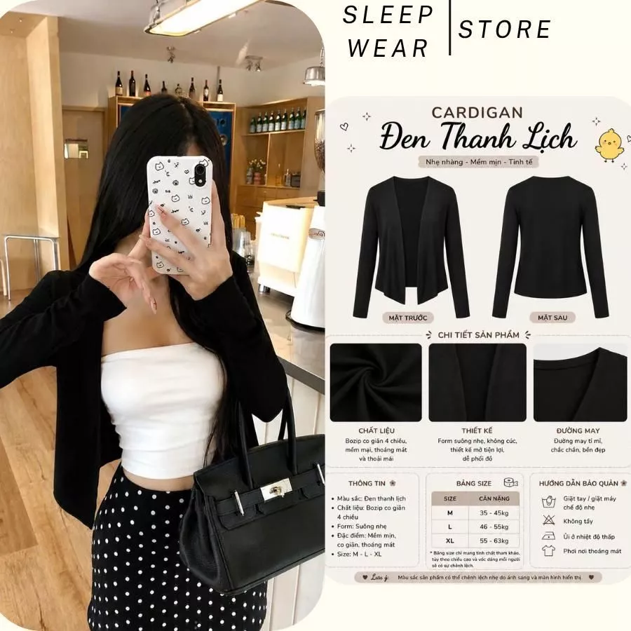 [CADIGAN MÀU MỚI] ÁO KHOÁC CADIGAN DÁNG DÀI CHẤT ZIP CO DÃN 4 CHIỀU MỀM MỊN