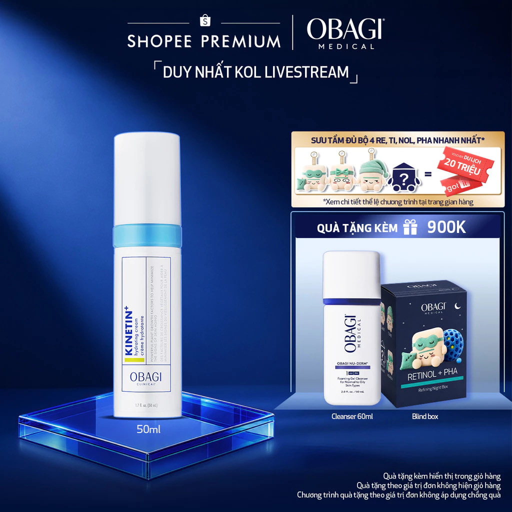 [Hannah x Obagi] Kem dưỡng phục hồi làm dịu da Obagi Clinical Kinetin+ Hydrating Cream 50ml