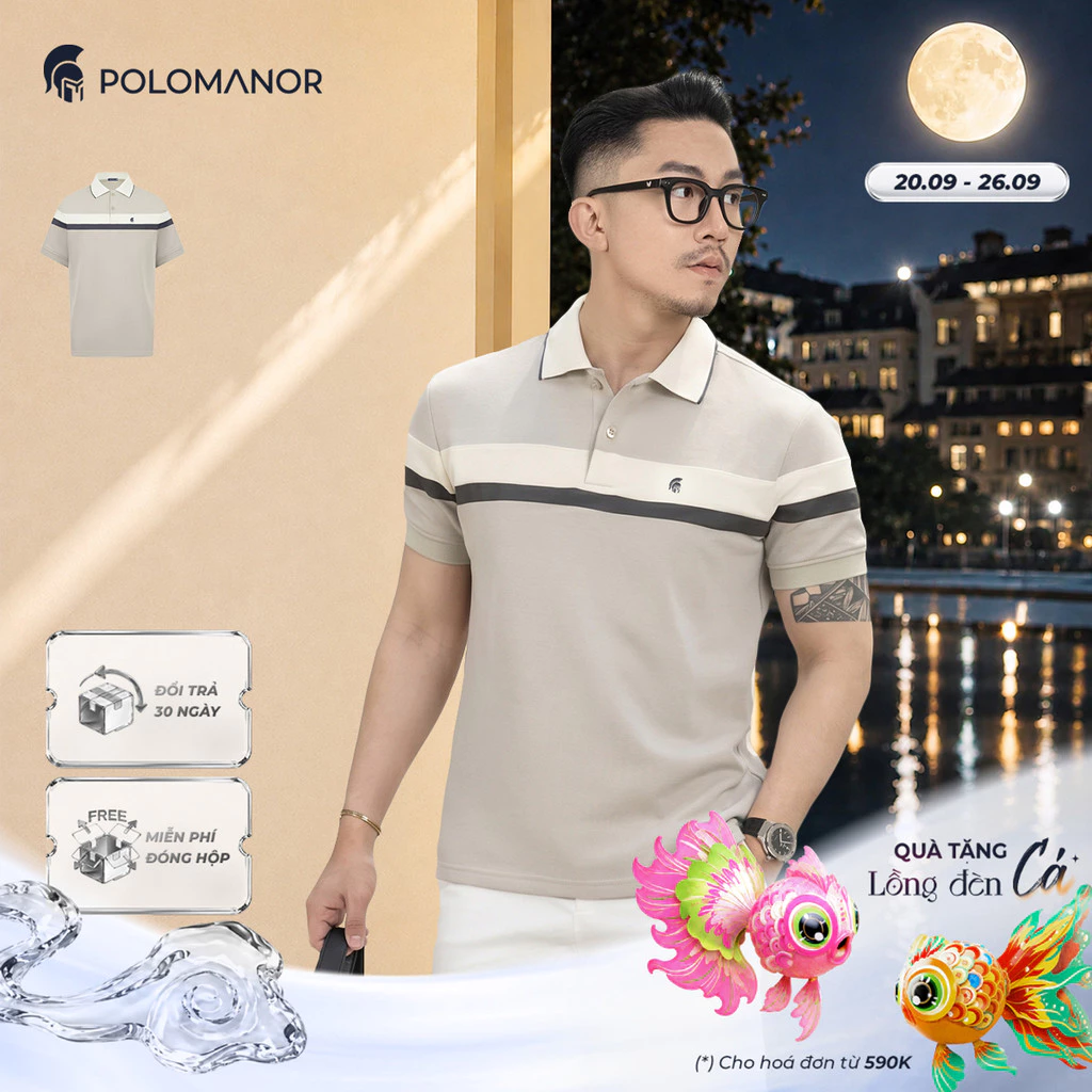 Áo polo nam cao cấp WICK vải cá sấu cotton interlock, thanh lịch sang trọng - POLOMANOR