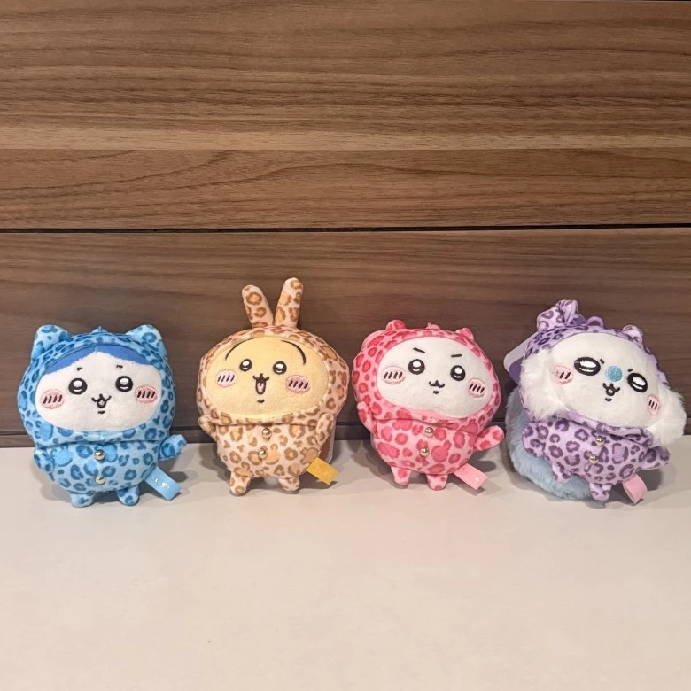 Kawaii Chiikawa Họa Tiết Da Báo Series Sang Trọng Đồ Chơi Dễ Thương Hachiware Usagi Sang Trọng Móc Khóa Túi Mặt Dây Chuyền Trẻ Em Quà Tặng
