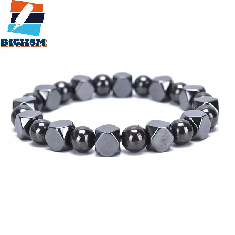 [BIGHSM] Từ Hematite Bla Hạt Co Giãn Chăm Sóc Sức Khỏe Vòng Tay Nam Lắc Tay Trang Sức