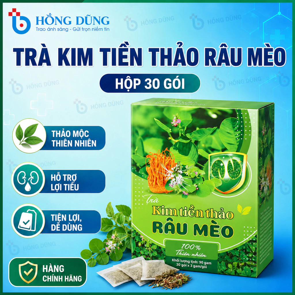 Trà Kim Tiền Thảo Râu Mèo – Hỗ Trợ Sỏi Thận, Lợi Tiểu, Thanh Nhiệt, Giải Độc, Hỗ Trợ Chức Năng Thận | Tiệm Trà Bảo An