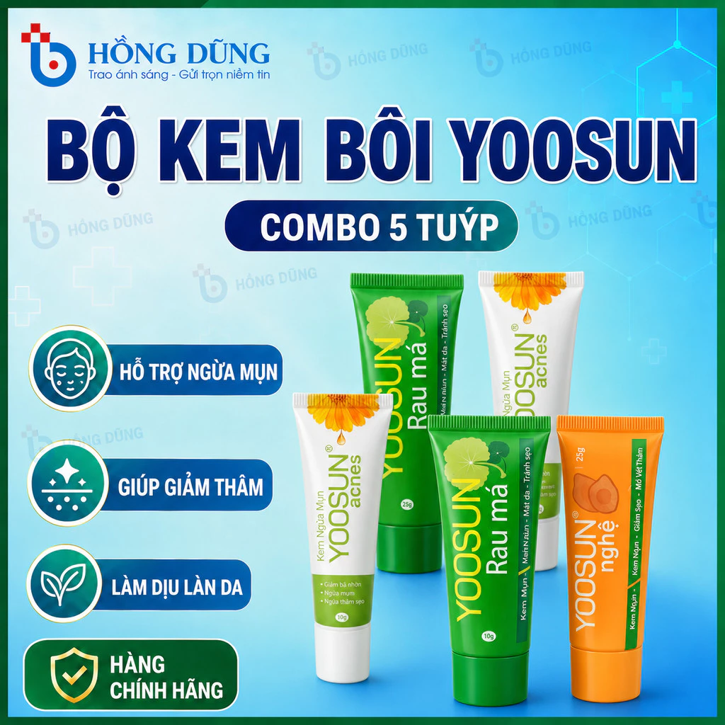 Kem Bôi Da Yoosun acnes - Rau Má - nghệ - Ngăn Ngừa Mụn, Mát Da, Mờ Thâm , 100% thảo dược tự nhiên