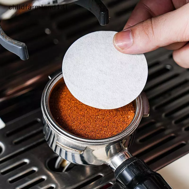 100 Bộ Lọc Giấy Espresso 51mm 53mm 58mm Màn Hình Pu Cho Breville Portafilter Dụng Cụ Máy Lọc Cà Phê Giấy