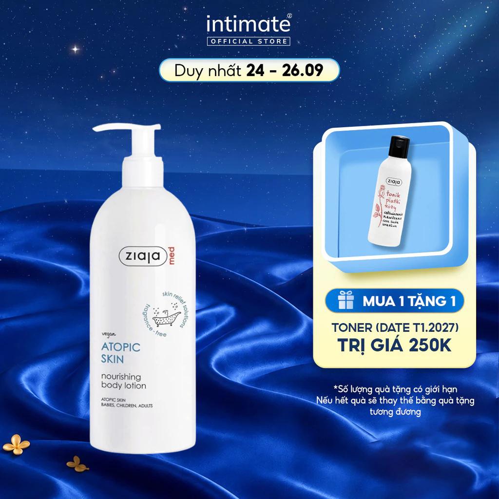 Nhũ Tương Toàn Thân 1% Urê Ziaja Med Atopic Skin Dermatological Formula Giúp Làm Mềm Da 400ml