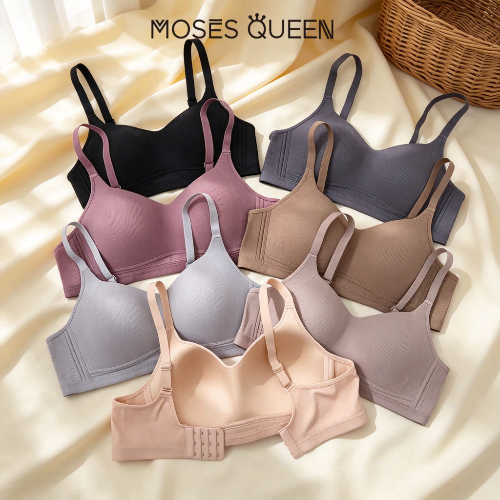 MOESSQUEEN Quần lót có ngực lớn làm cho ngực nhỏ trông nhỏ hơn. Phong cách mỏng không đường may. Che khuyết điểm và tập hợp ngực bổ sung để nâng ngực #82014
